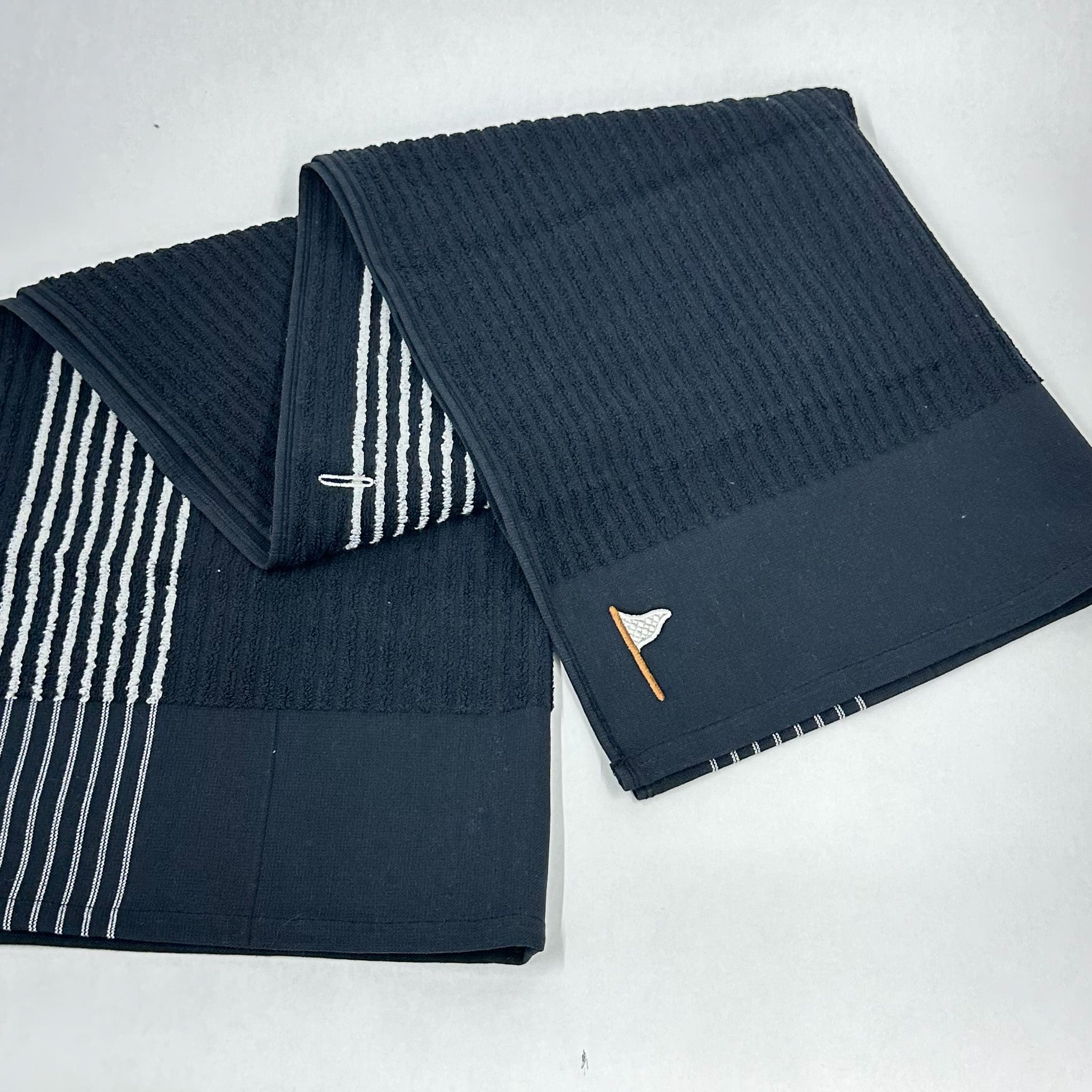 A Never Ending Pursuit Striped Caddy Towel