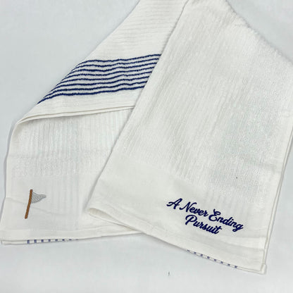 A Never Ending Pursuit Striped Caddy Towel