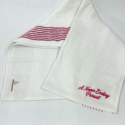 A Never Ending Pursuit Striped Caddy Towel
