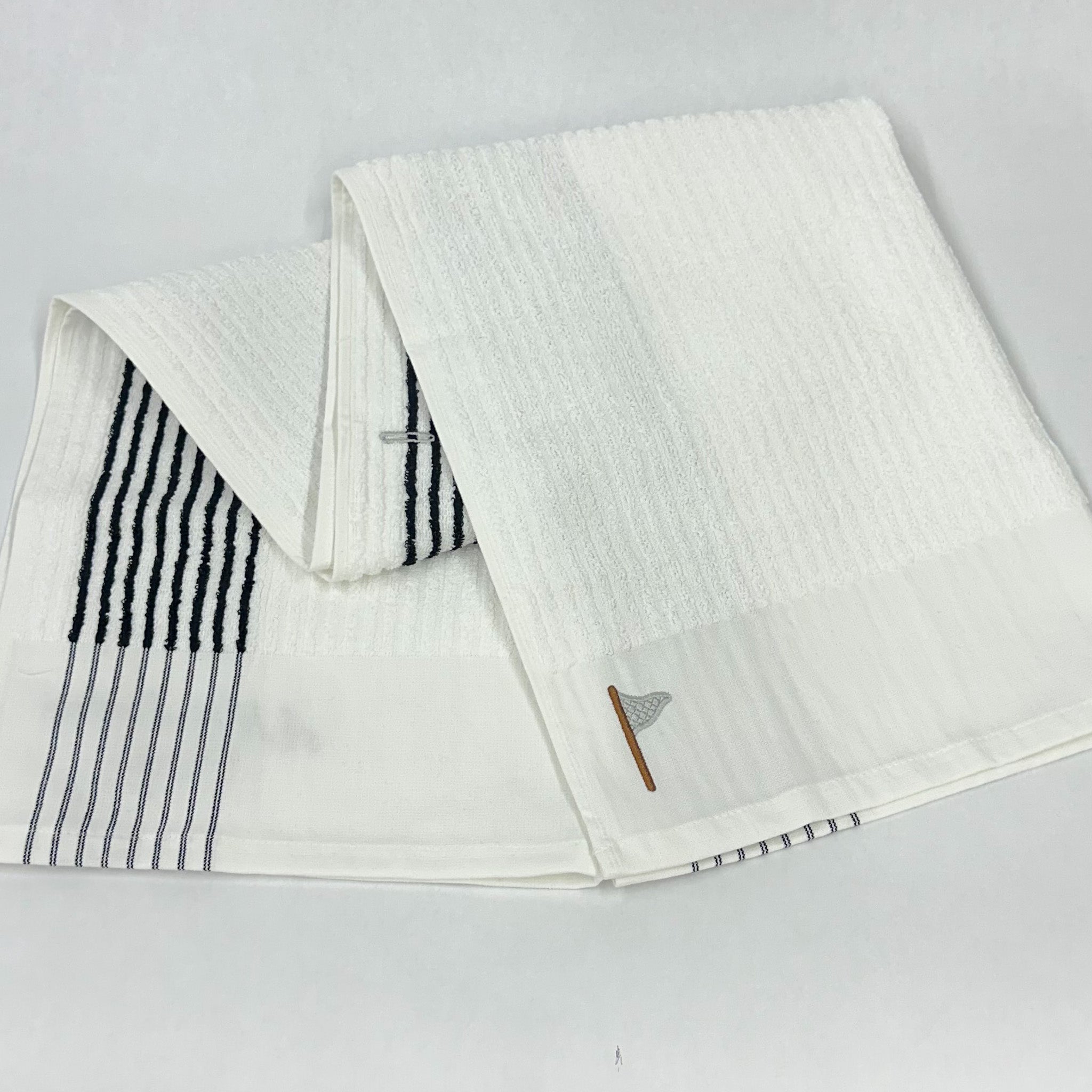 A Never Ending Pursuit Striped Caddy Towel