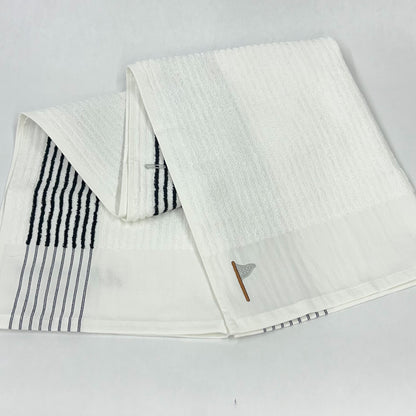 A Never Ending Pursuit Striped Caddy Towel