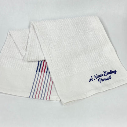 A Never Ending Pursuit Striped Caddy Towel
