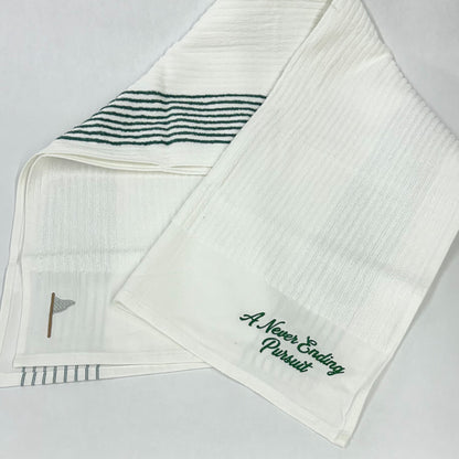 A Never Ending Pursuit Striped Caddy Towel
