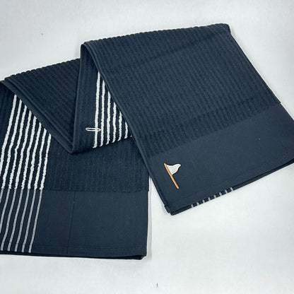 A Never Ending Pursuit Striped Caddy Towel